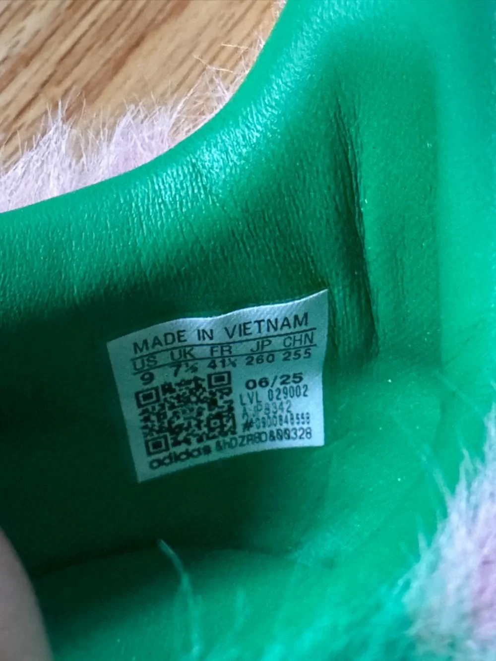 Adidas Gazelle Indoor- Green with Pink-Trim Sneakers - Picture 10 of 13